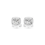 Gold Jewelry, Cushion center stone, White Gold, view 4