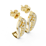 Gold Earrings L03-27, Yellow Gold, view 2