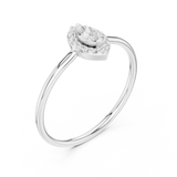 Gold Ring HLR-205, White Gold, view 2