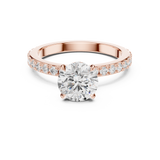 Gold Ring DDLR-787, Rose Gold, view 4