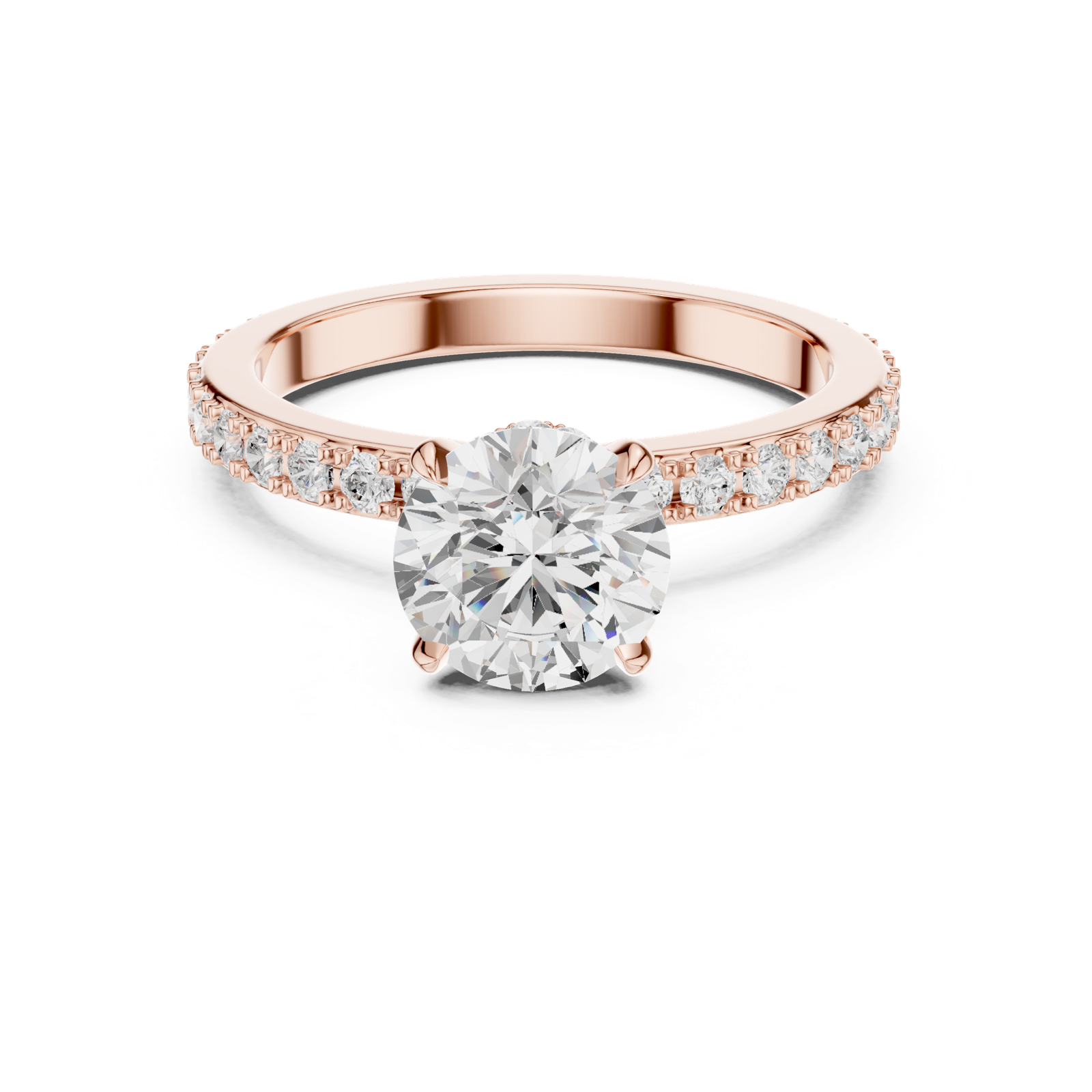 Gold Ring DDLR-787, Rose Gold, view 4