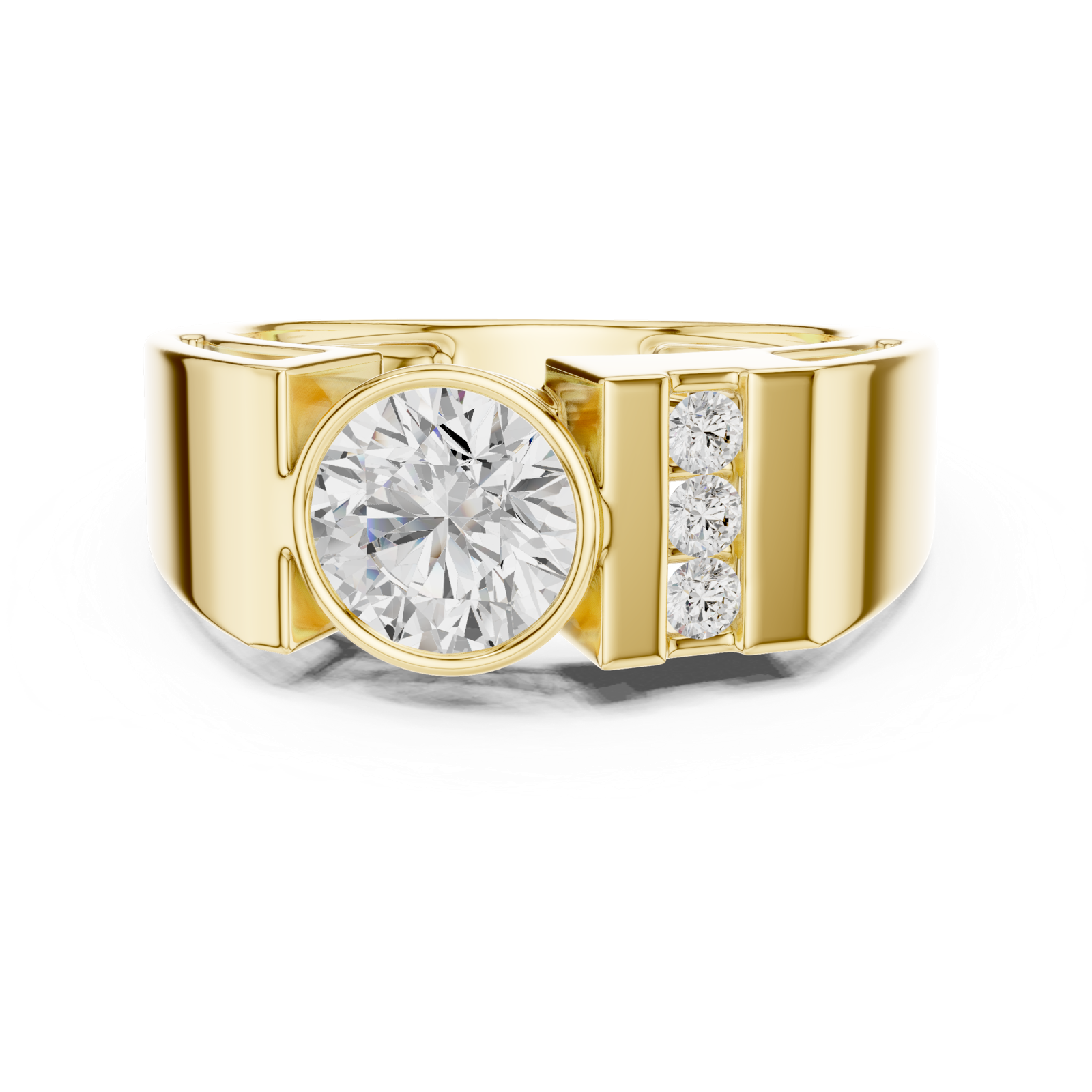 Gold Ring SBMR(43), Yellow Gold, view 4