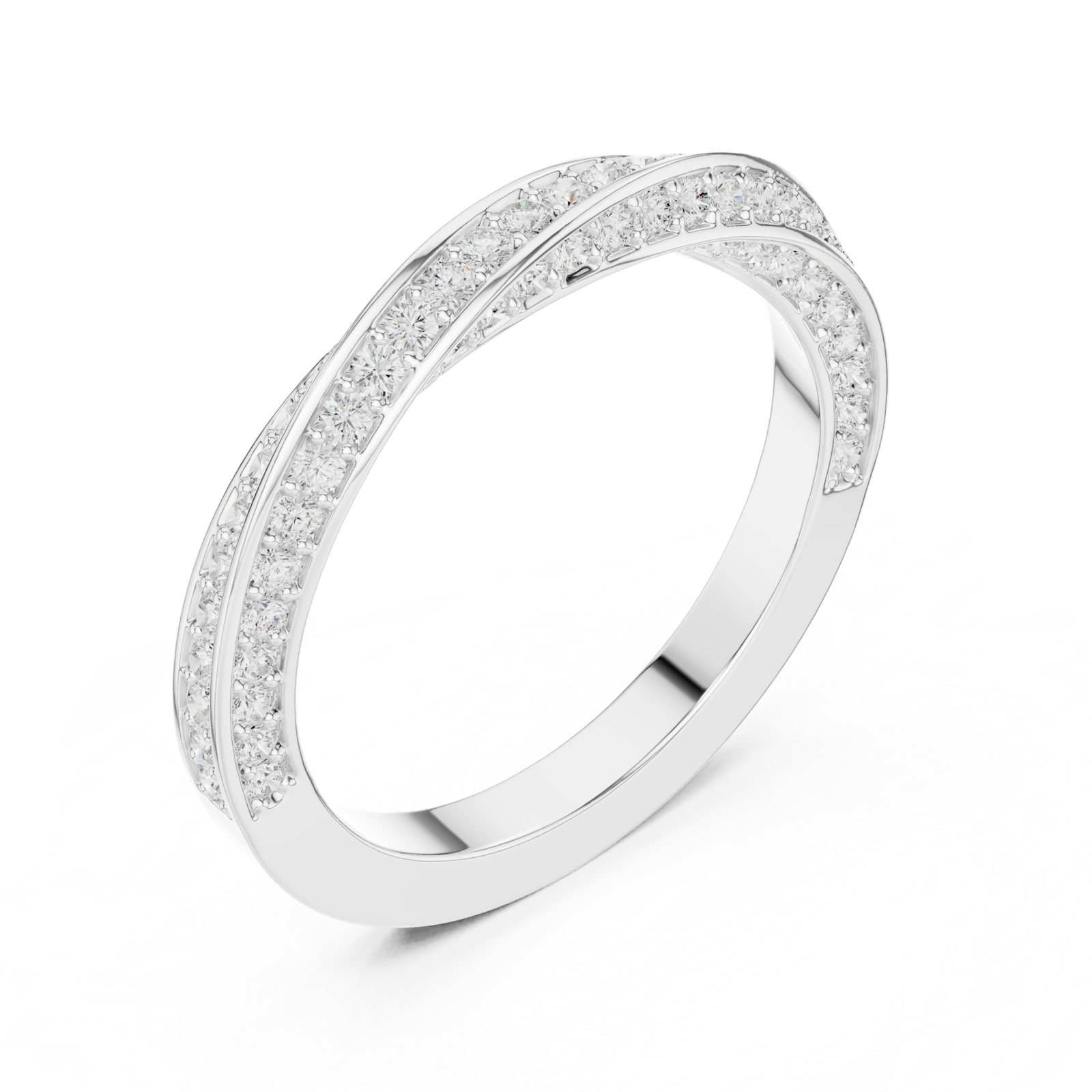 Gold Ring DDLR-377, White Gold, view 2