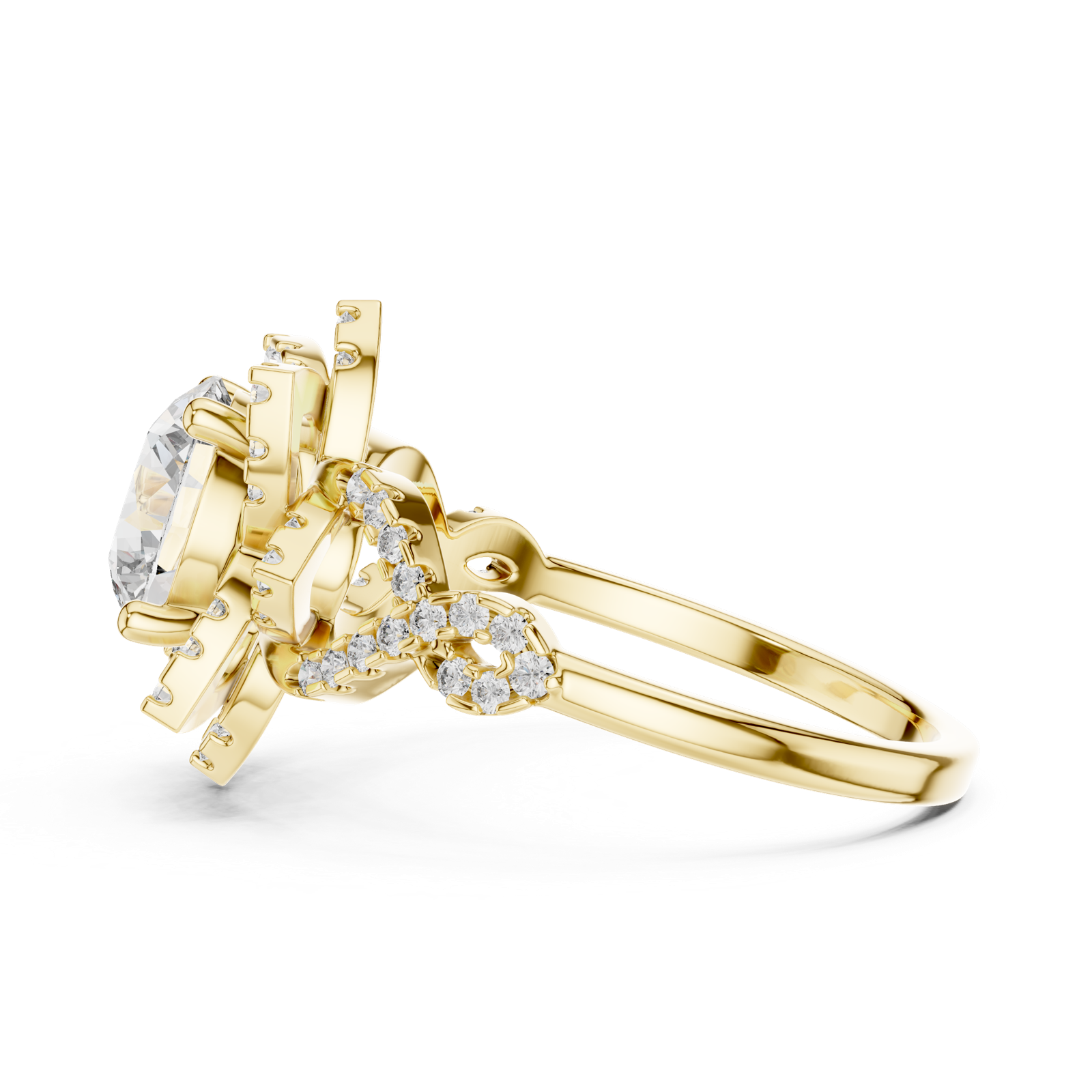 Gold Ring DDLR-061, Yellow Gold, view 3