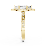 Gold Ring DDLR-349, Marquise center stone, Yellow Gold, view 3