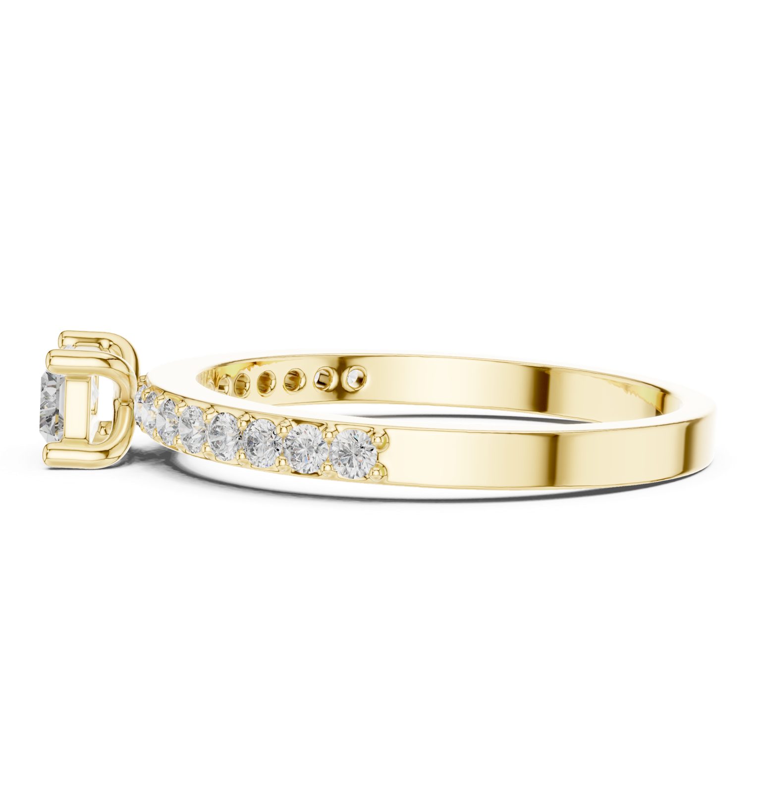 Gold Ring ALR-80, Yellow Gold, view 3