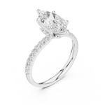Gold Ring DDLR-256, White Gold, view 2