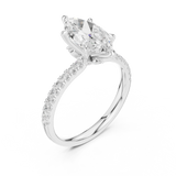 Gold Ring DDLR-256, White Gold, view 2