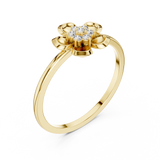 Gold Ring DR-6259, Yellow Gold, view 2