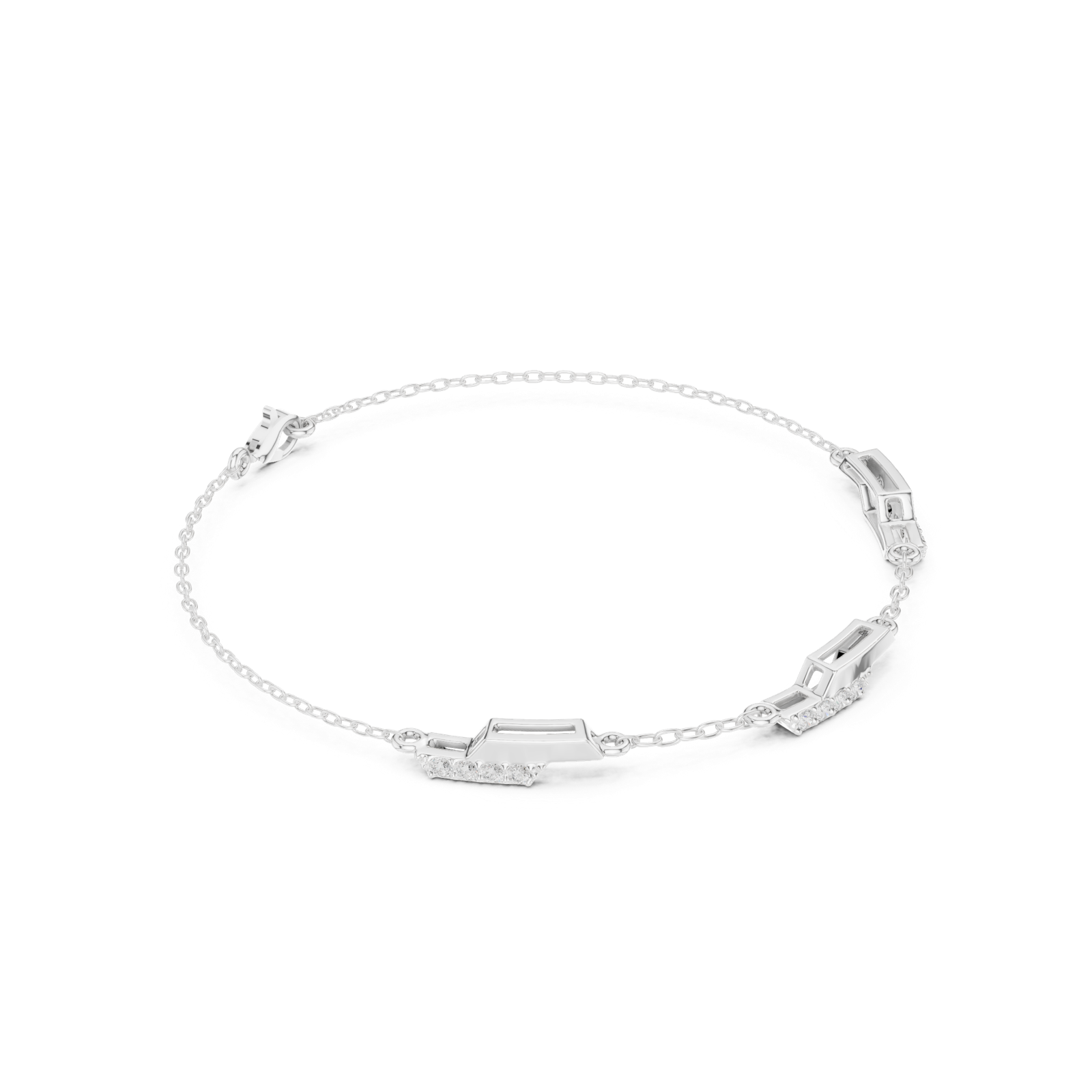 Gold Bracelet SBWB (4), White Gold, view 1