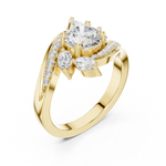 Gold Ring DDLR-436, Yellow Gold, view 2