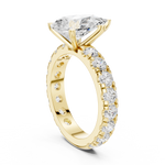 Gold Jewelry L35-63, Pear center stone, Yellow Gold, view 1