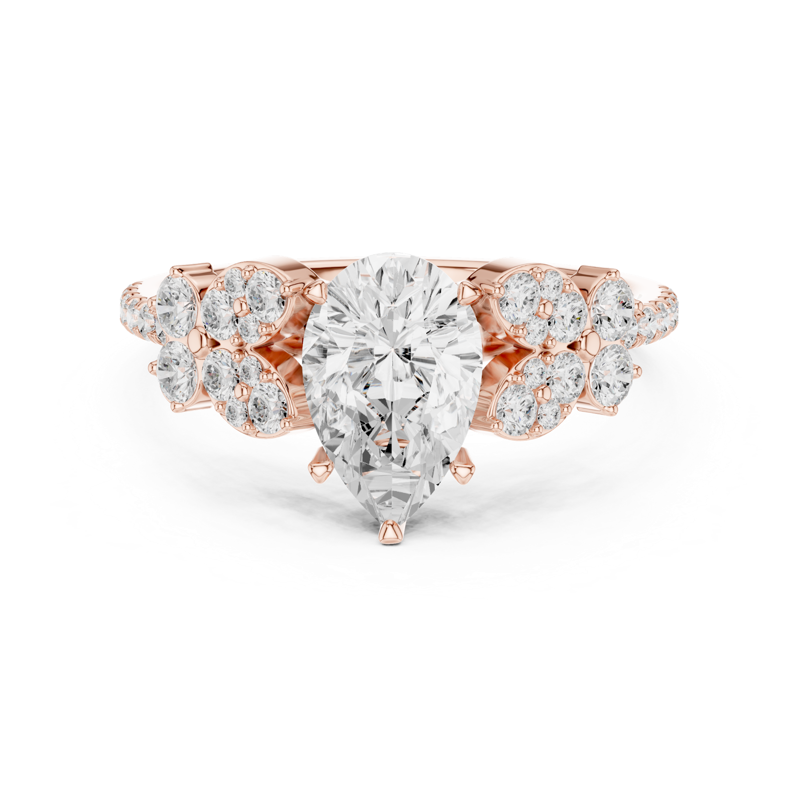 Gold Ring DDLR-1083, Rose Gold, view 4