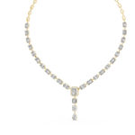 14K Solid Gold Lab Diamond Tennis Necklace, Yellow Gold, view 2
