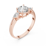 Gold Ring DDLR-1101, Rose Gold, view 2