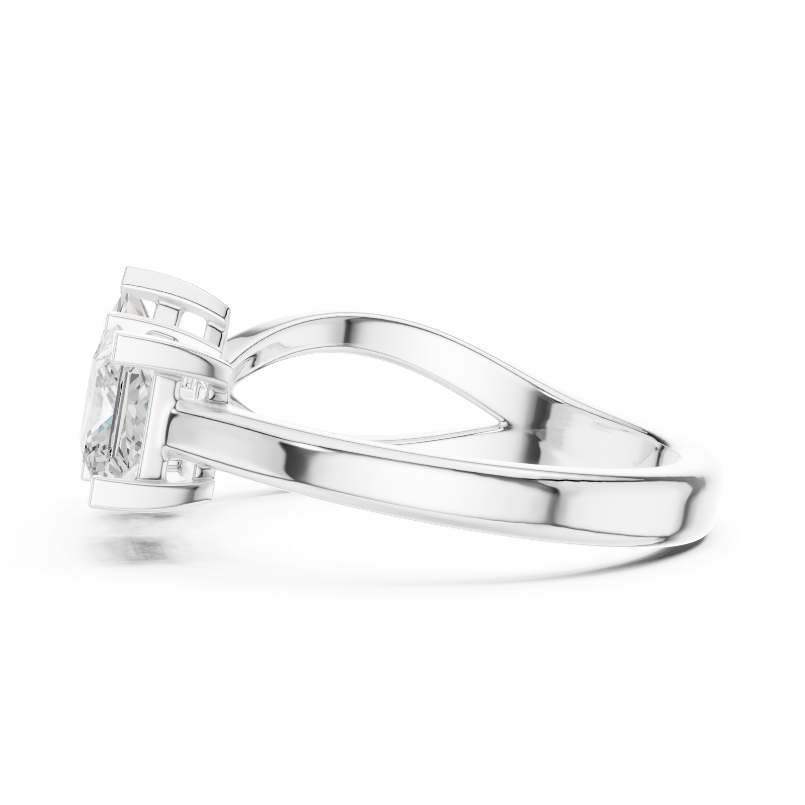 Gold Ring DDLR-485, White Gold, view 3