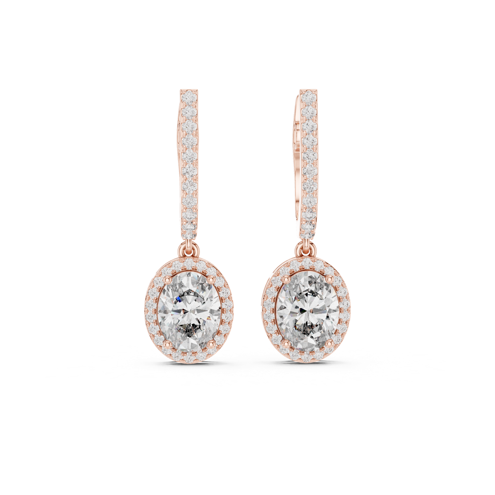 Gold Earrings 3-10009E_137_M, Rose Gold