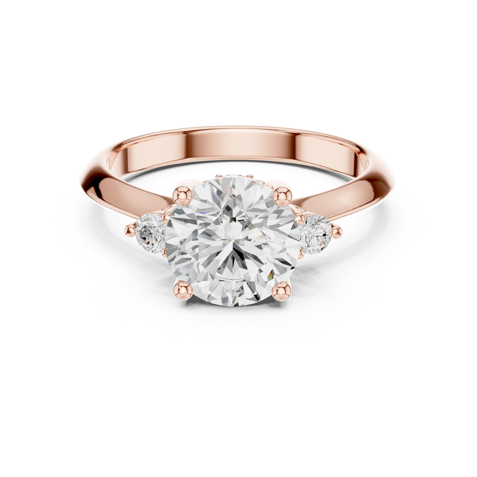 Gold Ring DDLR-278, Rose Gold, view 4