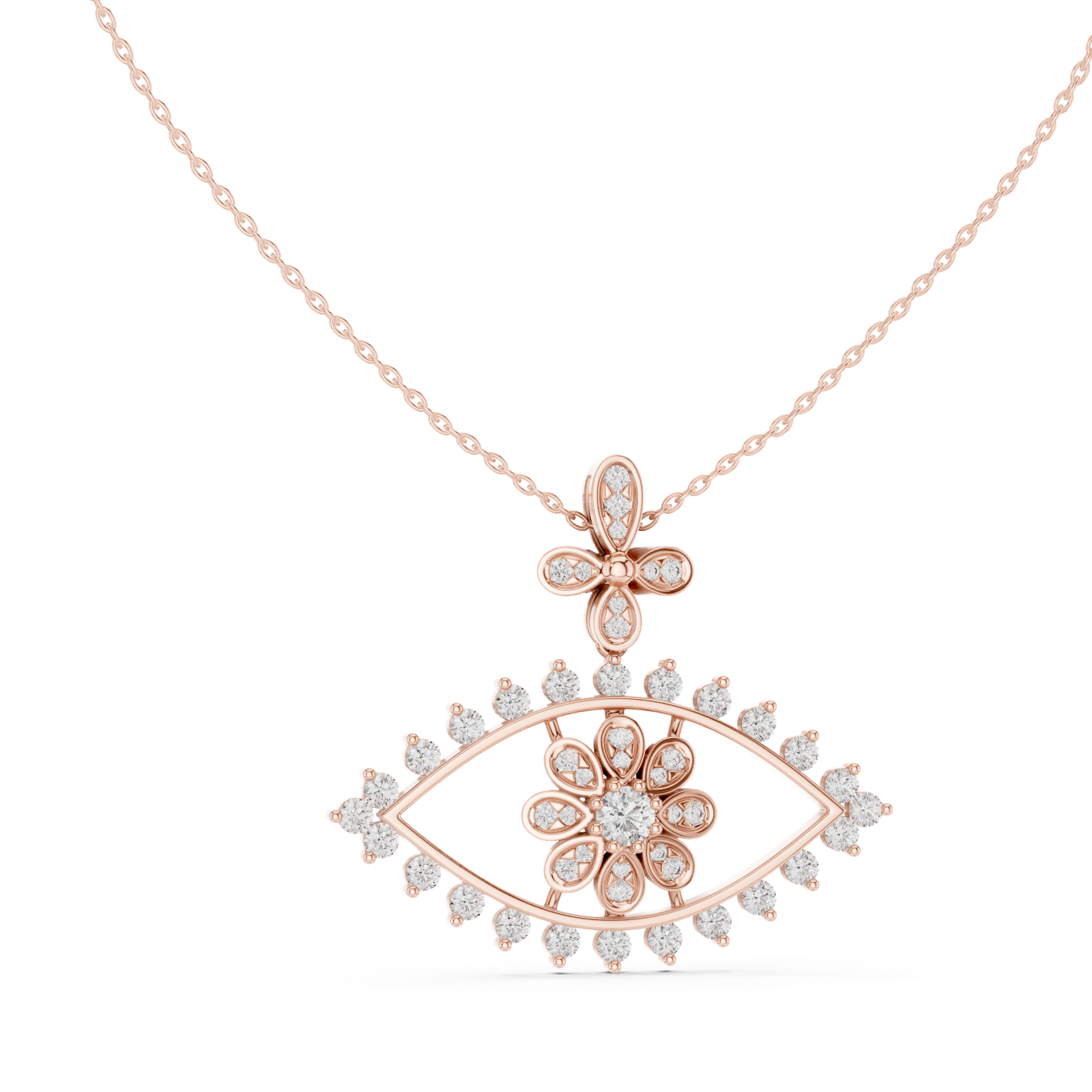 Gold Pendant GPD-0020, Rose Gold, view 1