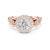 Gold Ring DDLR-821, Rose Gold, view 4