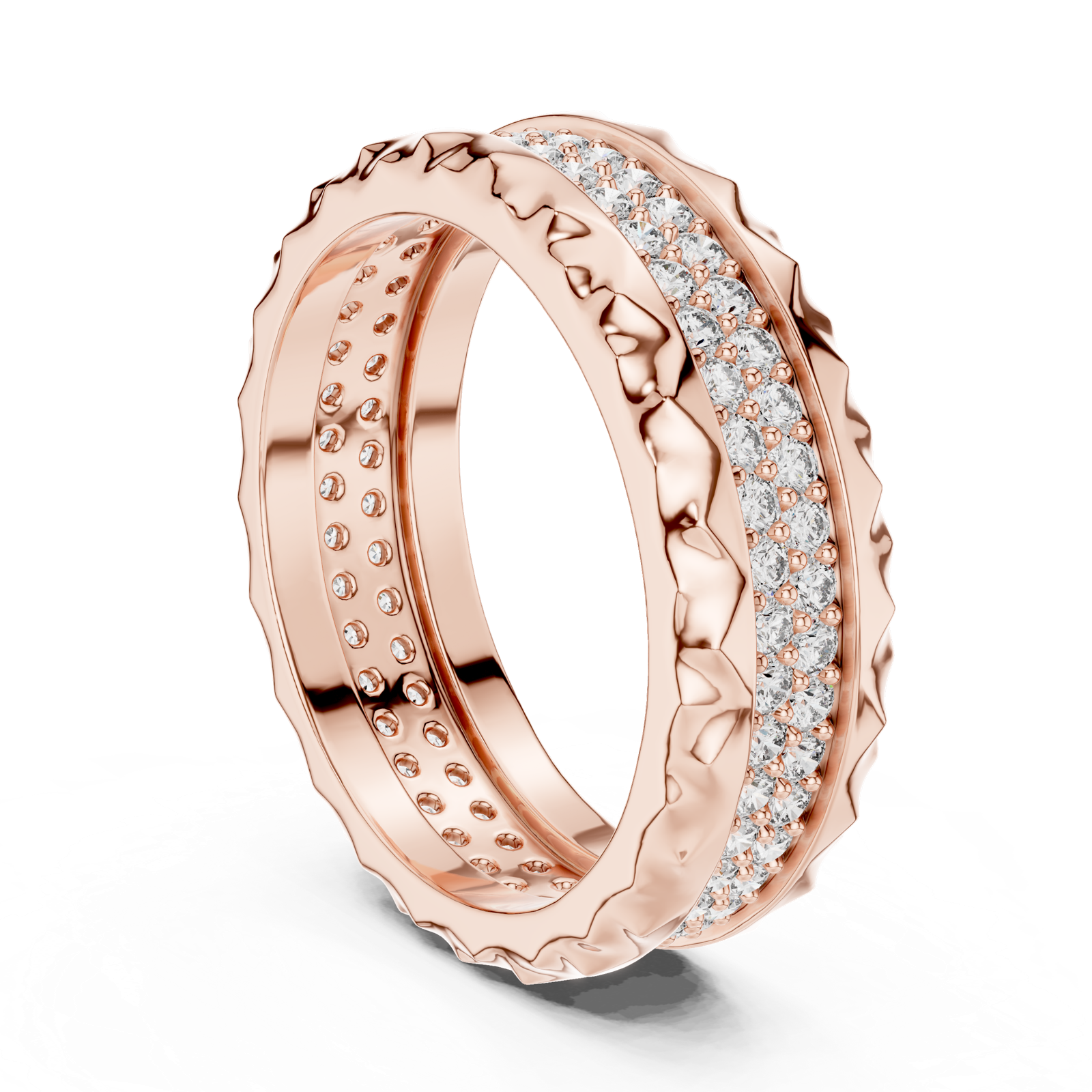 Gold Ring DDLR-423, Rose Gold, view 1