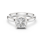 Gold Jewelry, Cushion center stone, White Gold