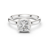 Gold Jewelry, Cushion center stone, White Gold