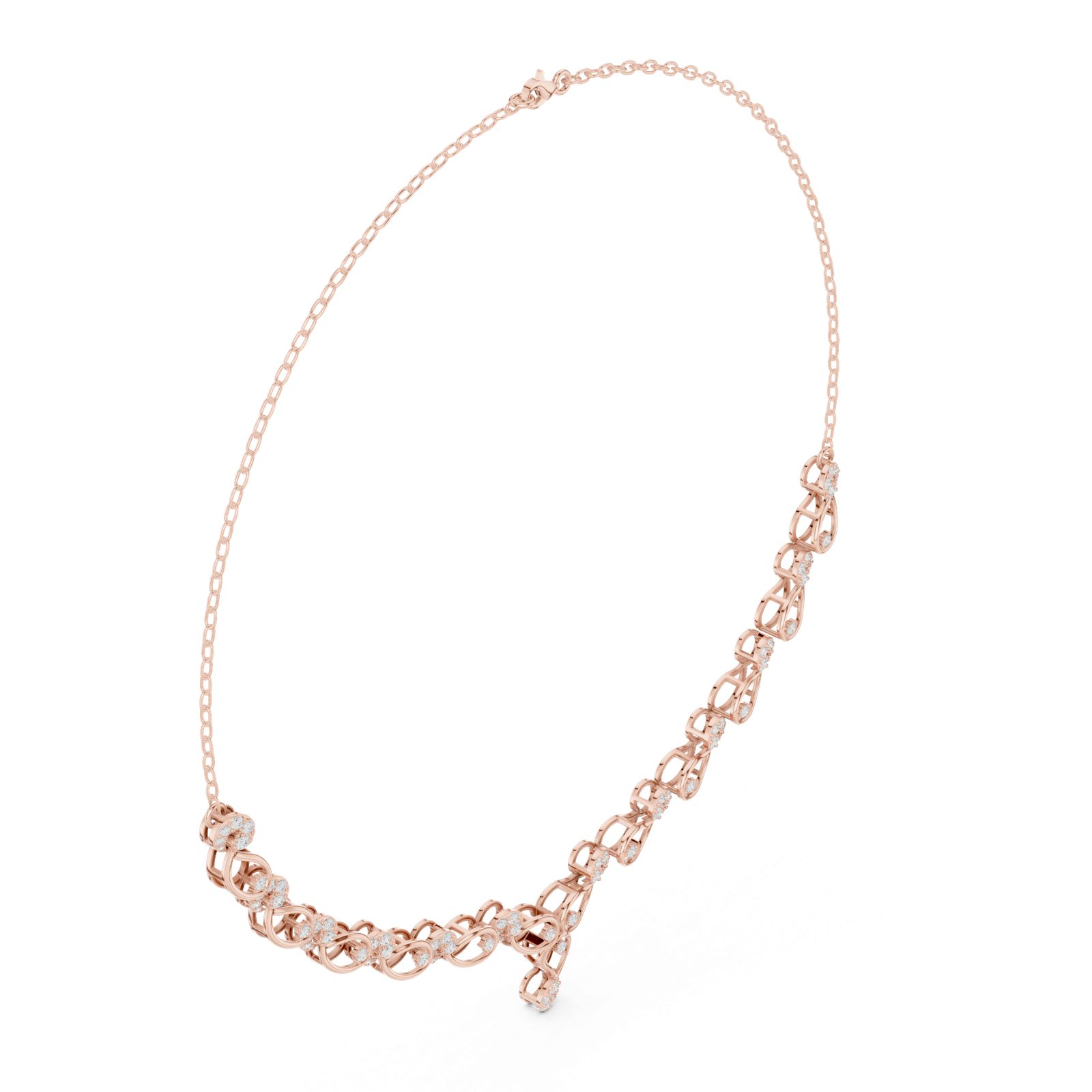 Gold Necklace SBWN (7), Rose Gold, view 1