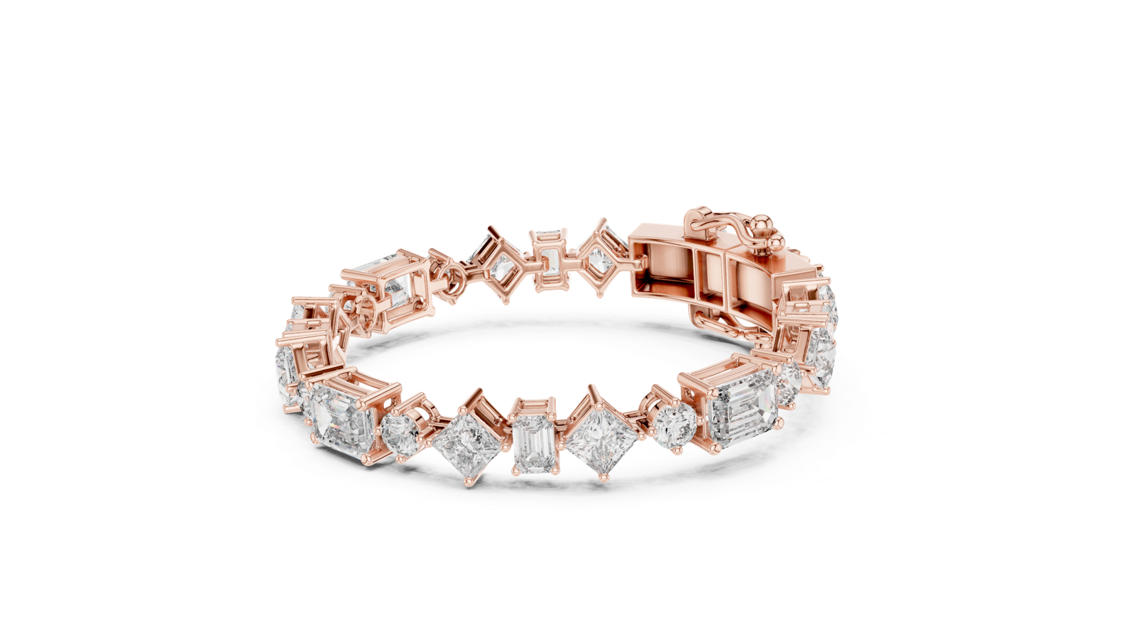 Gold Bracelet GLBR-0030, Rose Gold, view 1