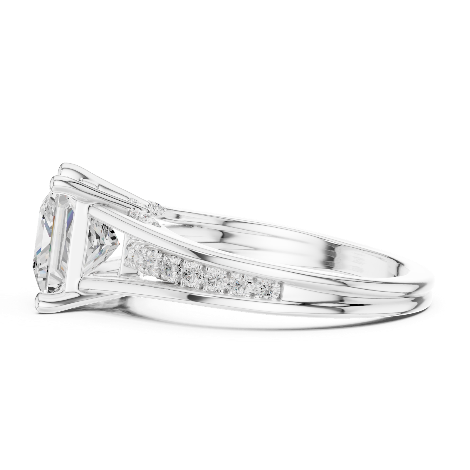 Gold Ring DDLR-997, White Gold, view 3