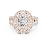 Gold Ring DDLR-348, Rose Gold, view 4