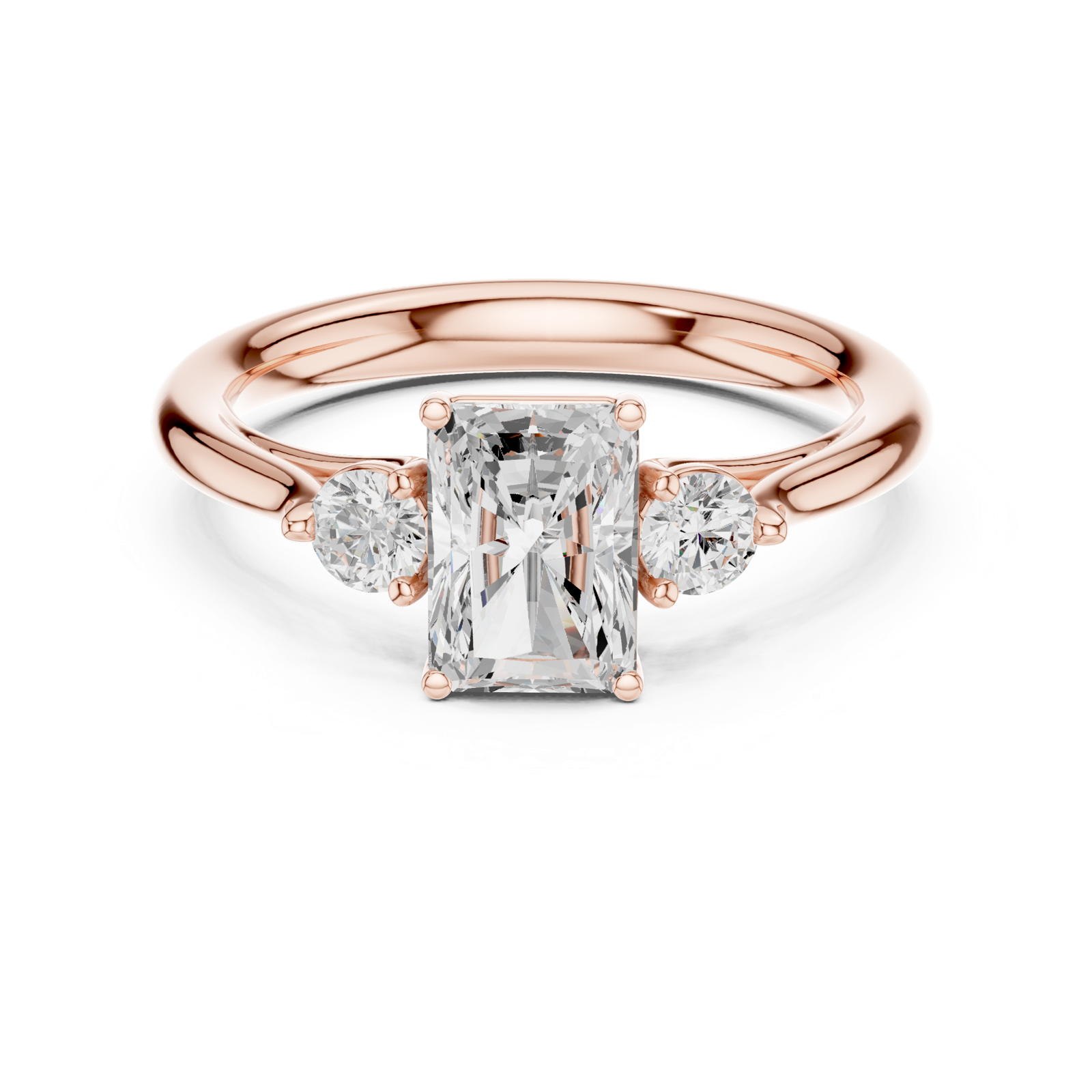 Gold Ring DDLR-725, Rose Gold, view 4
