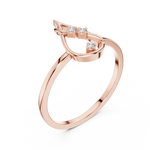 Gold Ring DR-6244, Rose Gold, view 2