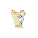 14K Solid Gold Lab Diamond Solitaire Pendant Necklace, Yellow Gold, view 3