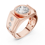 Gold Men's Ring GGR-0003, Rose Gold, view 2