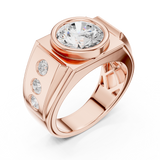 Gold Men's Ring GGR-0003, Rose Gold, view 2