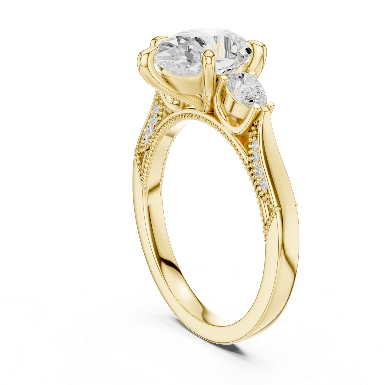 Gold Ring DDLR-1043, Yellow Gold