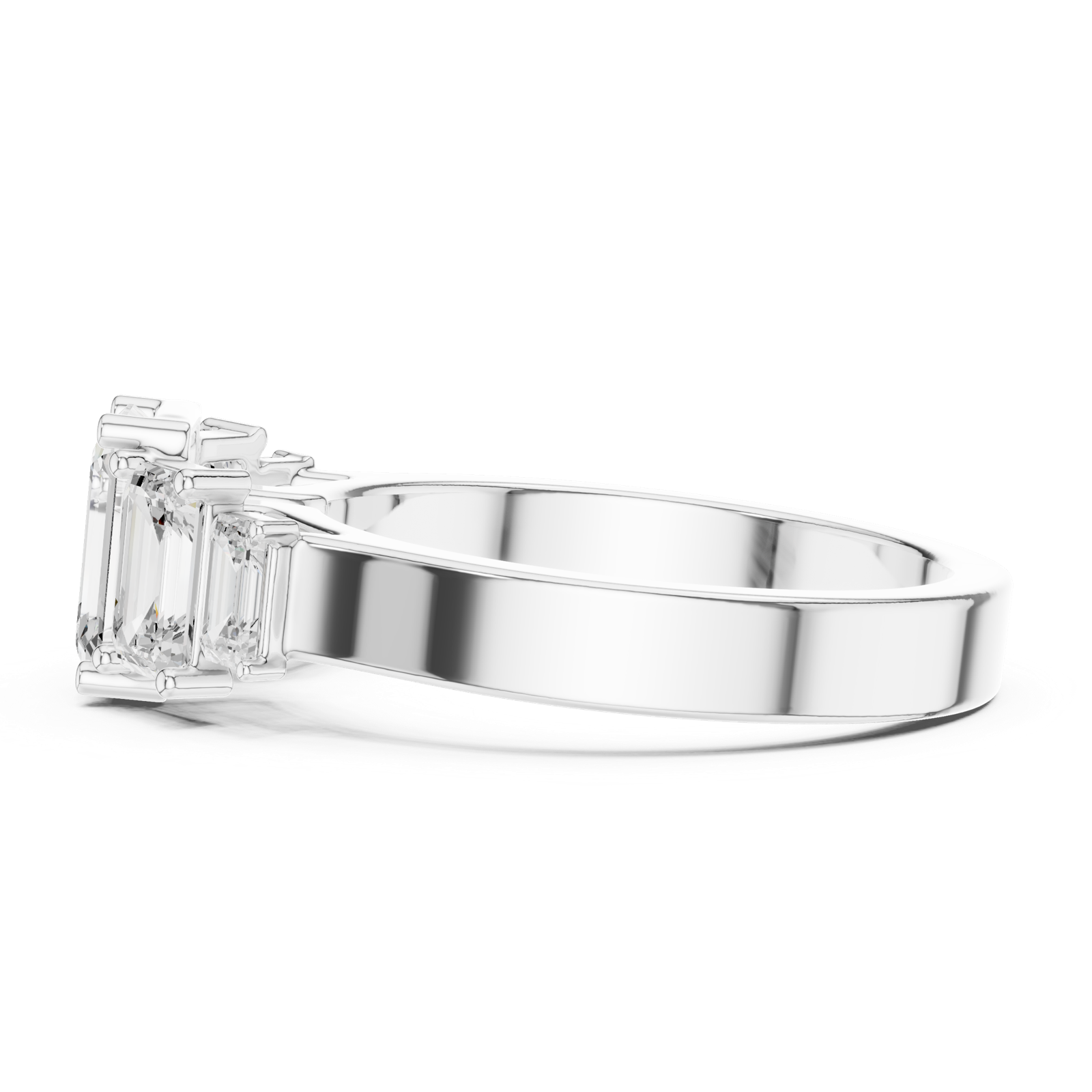 Gold Ring DDLR-1074, White Gold, view 3