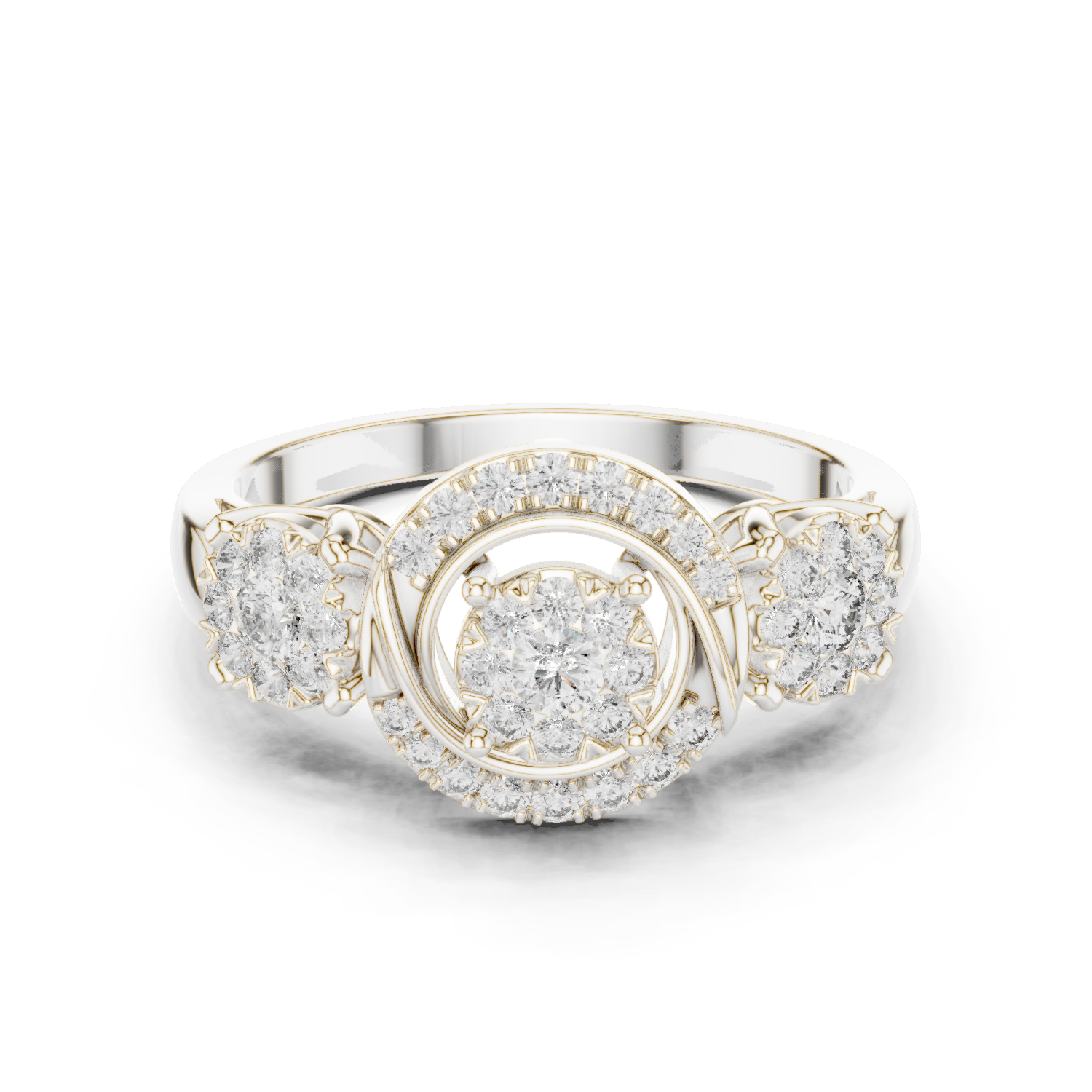 Gold Ring 19-120022L, White Gold
