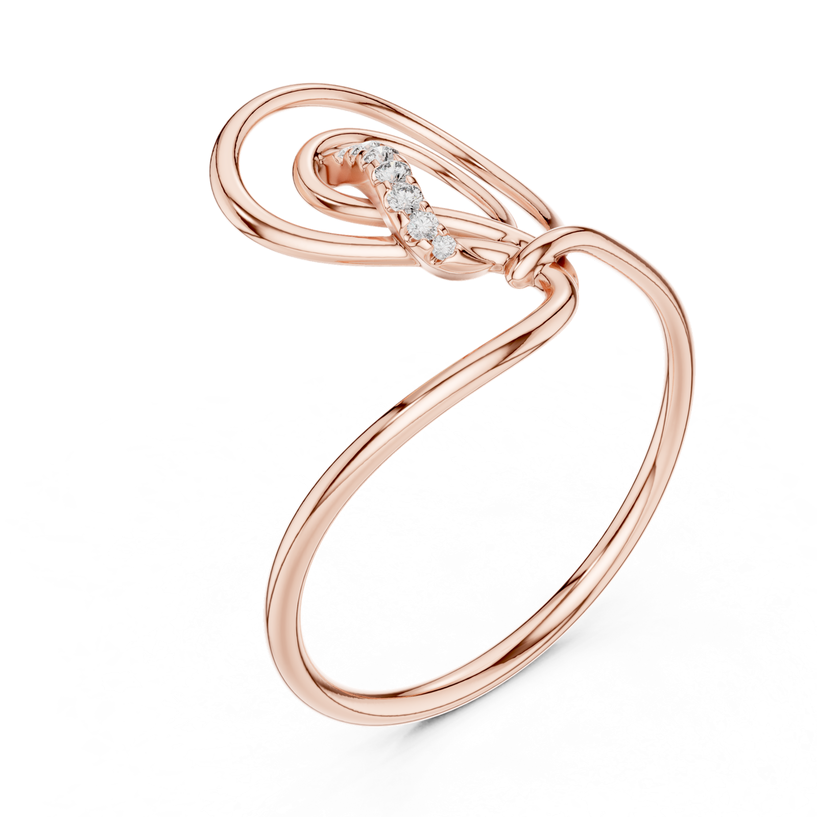 Gold Ring 1 (153), Rose Gold, view 2