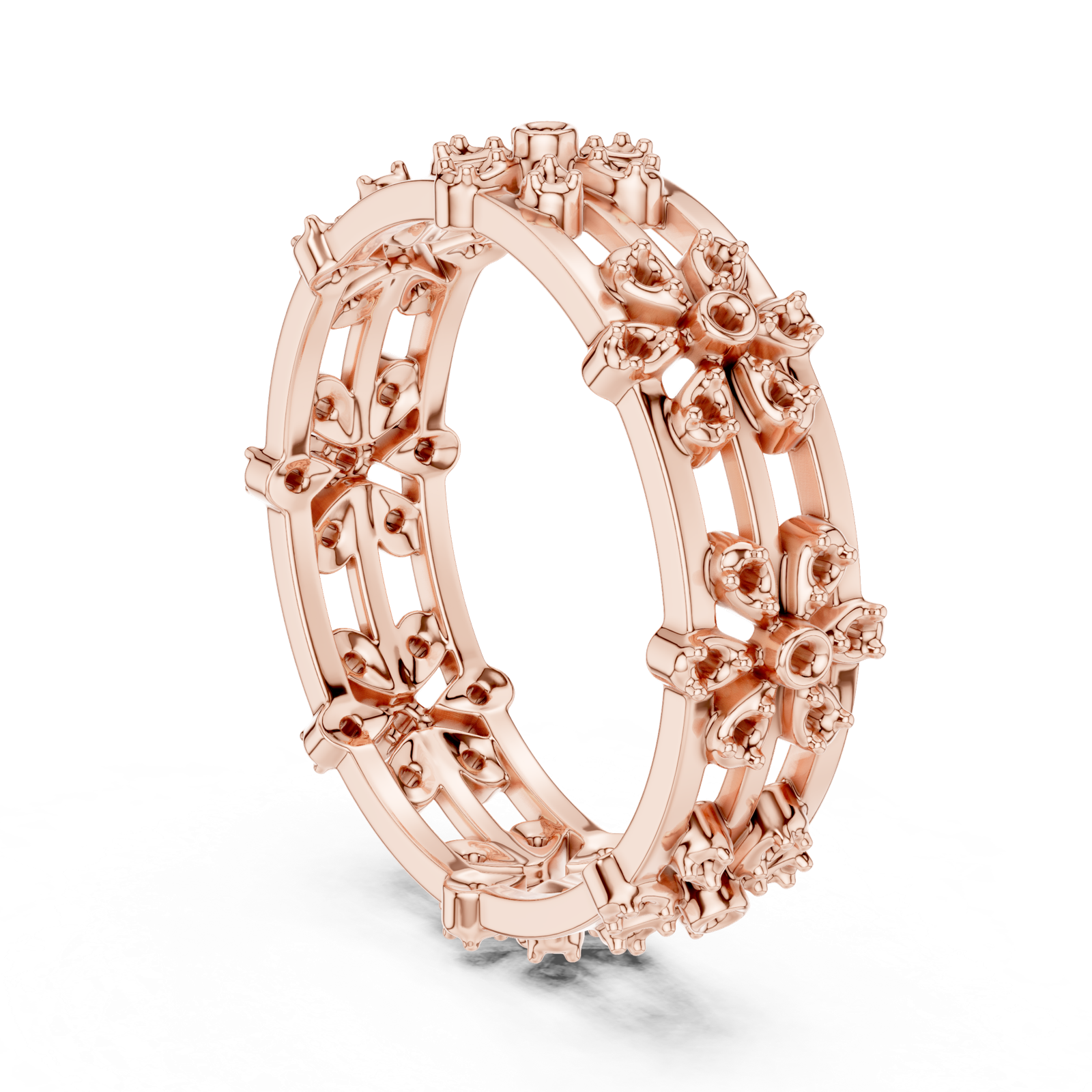 Gold Ring R37, Rose Gold, view 1