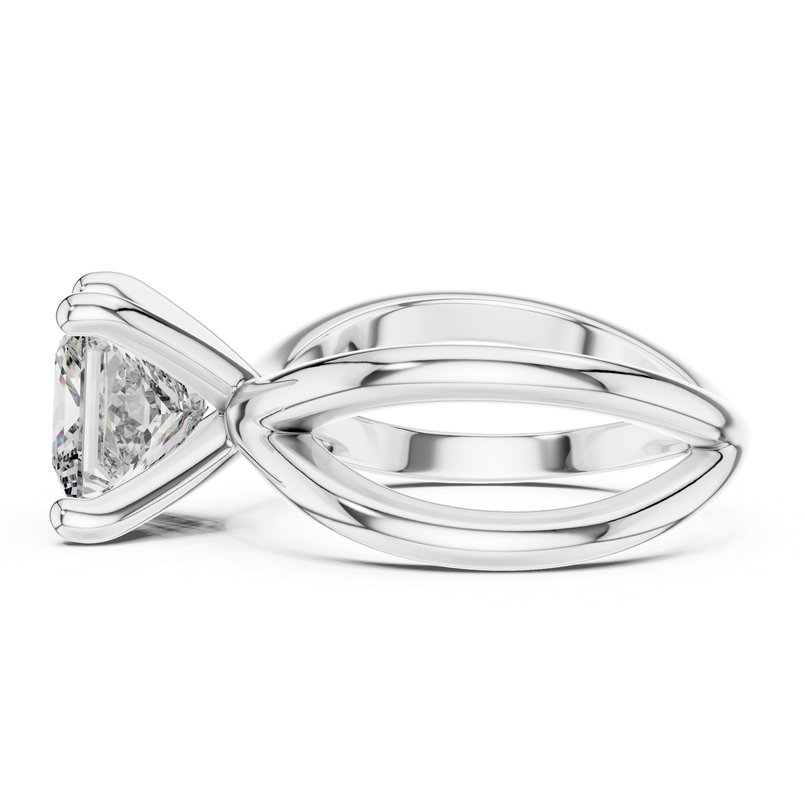 Gold Ring DDLR-051, White Gold, view 3