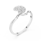 Gold Ring HLR-231, White Gold, view 2