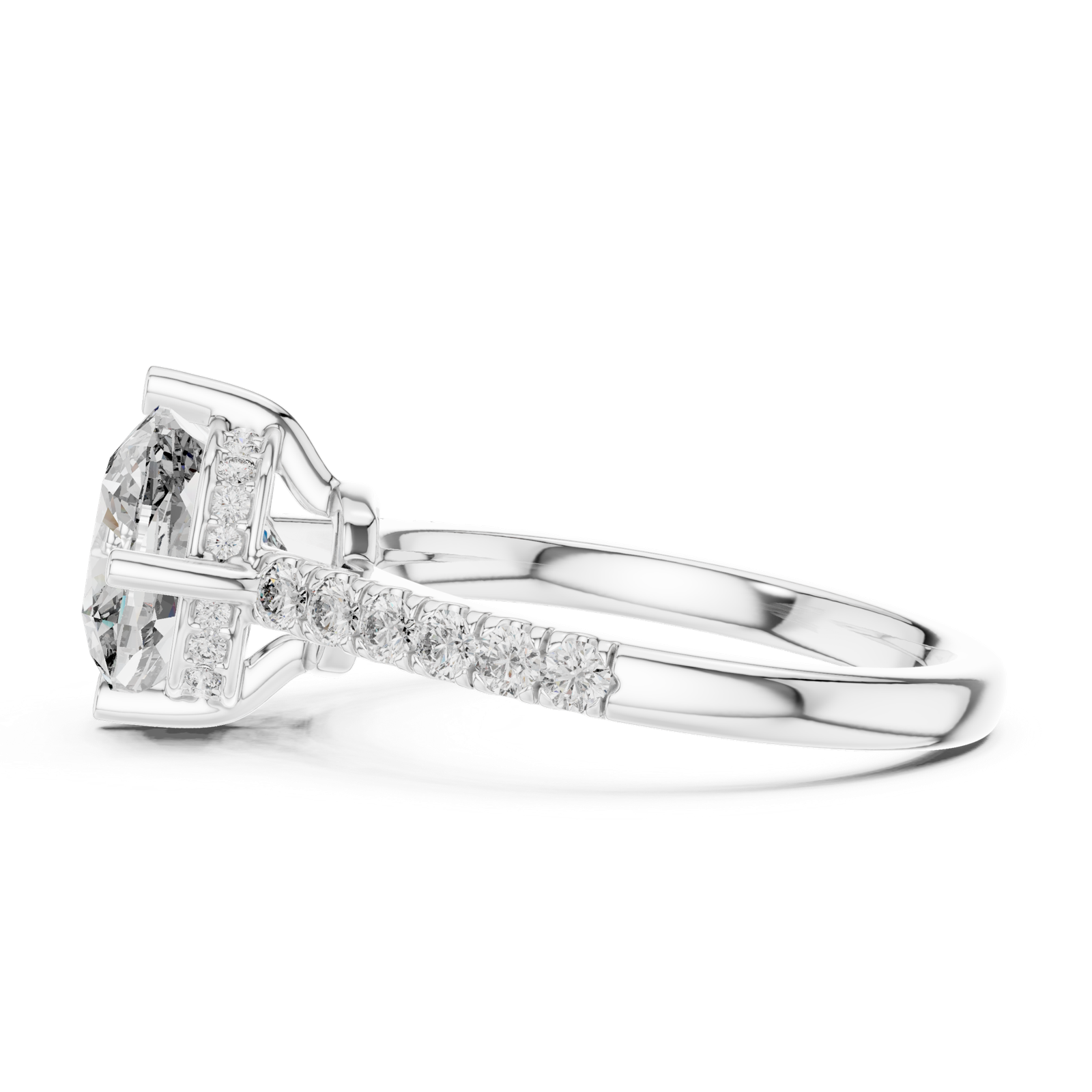 Gold Ring DDLR-162, White Gold, view 3