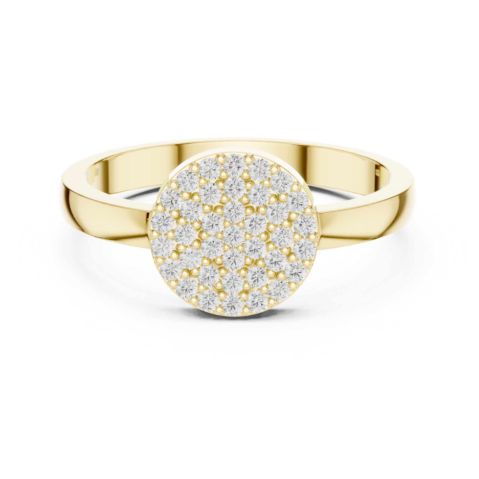 Gold Ring DDLR-584, Yellow Gold, view 4