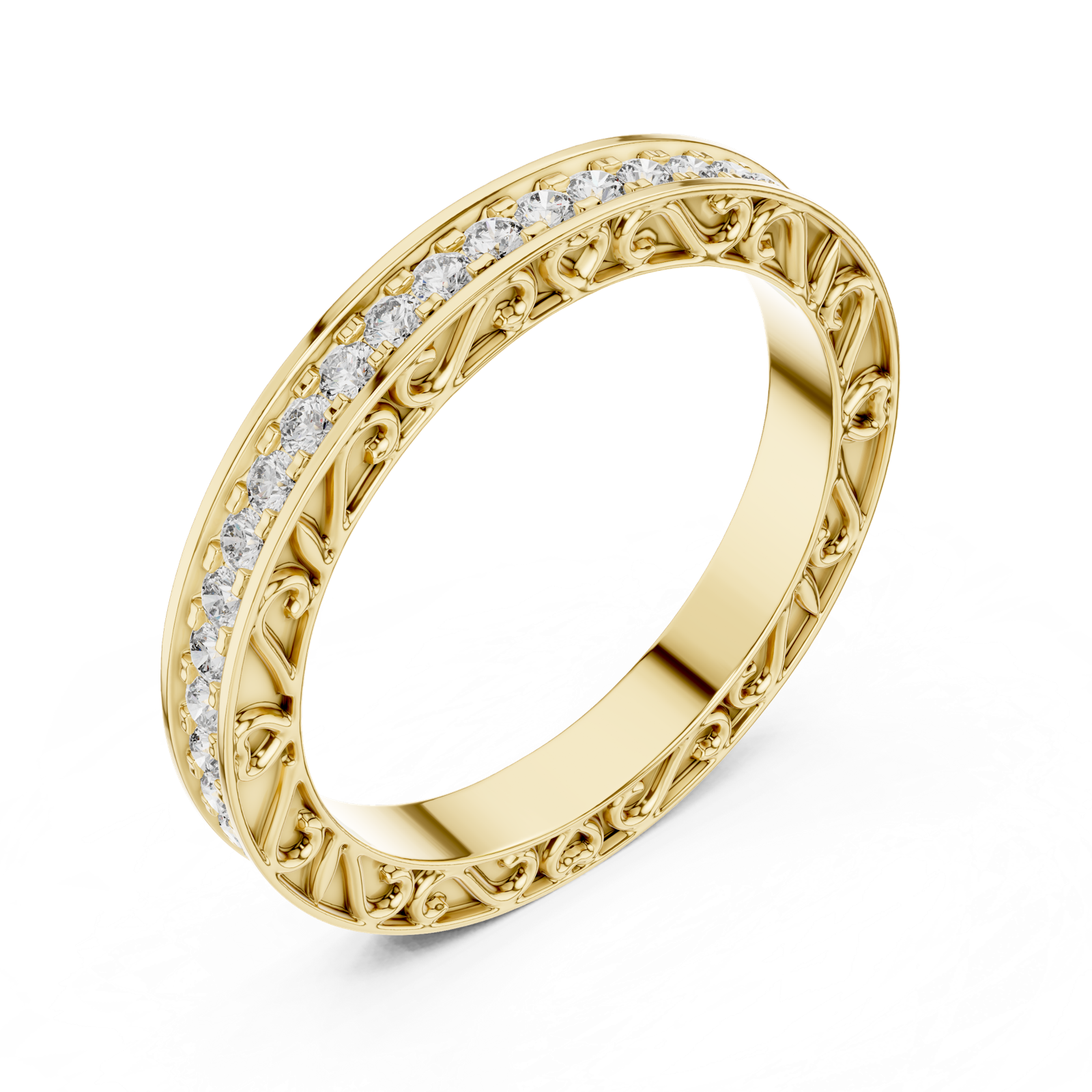 Gold Ring L03-996, Yellow Gold, view 2
