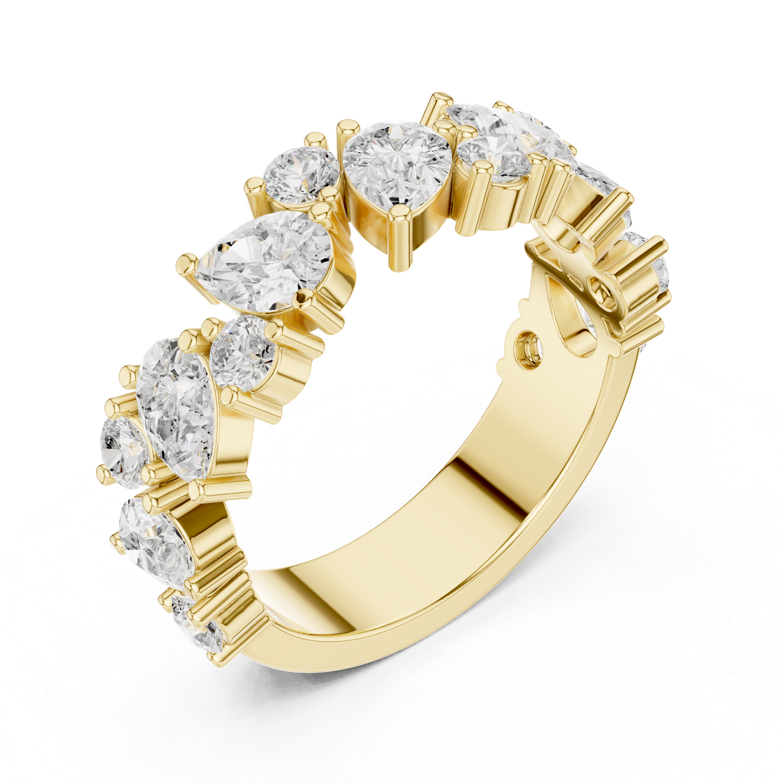 Gold Ring DDLR-378, Yellow Gold, view 2