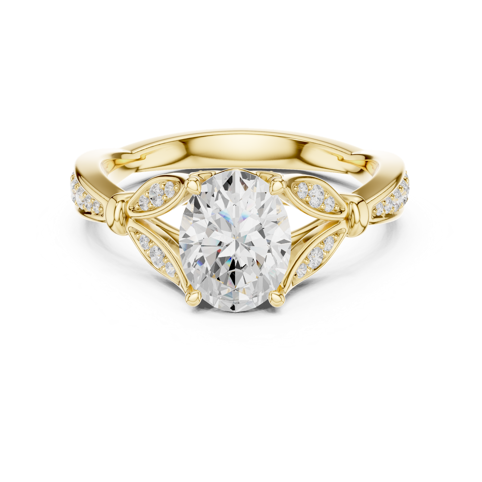 Gold Ring DDLR-936, Yellow Gold, view 4