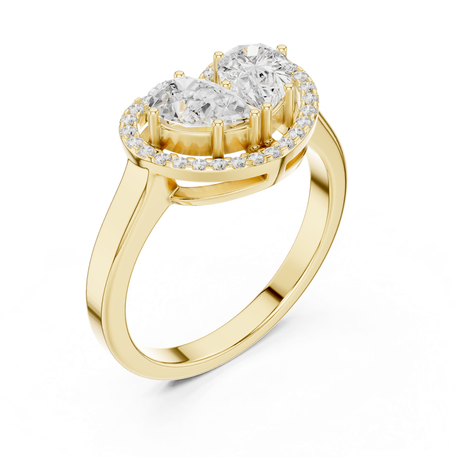 Gold Ring DDLR-533, Yellow Gold, view 2