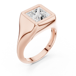 Gold Jewelry L36-4, Princess center stone, Rose Gold, view 2